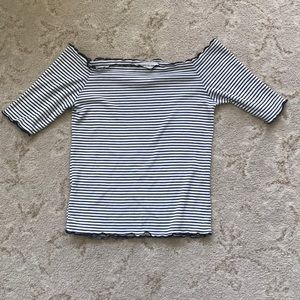 Cute off the shoulder top.